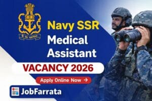 Navy SSR Medical Assistant Vacancy 2026 recruitment banner for INET 02/2027 batch showing Indian Navy medical assistant job notification